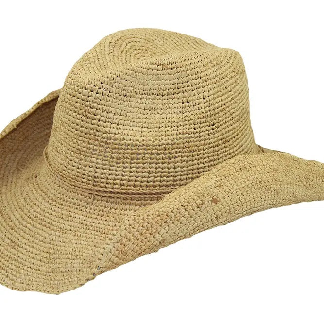 Natural Raffia Cowboy Hat
