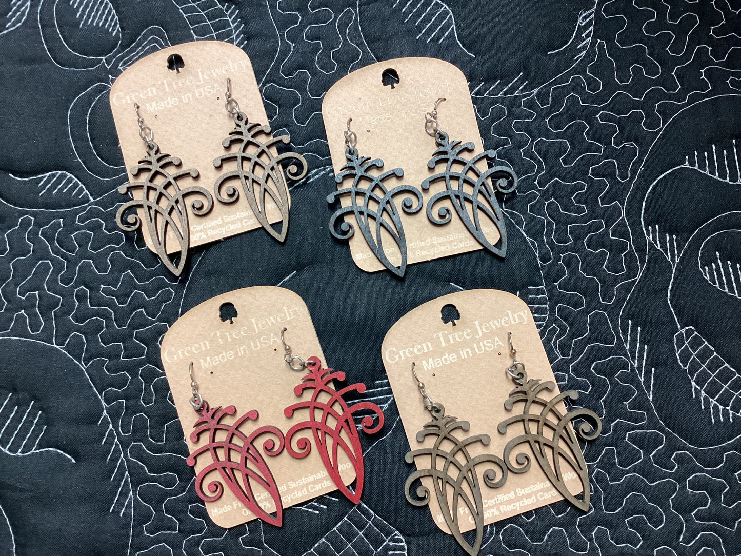 Fancy En Laced Acorn Earrings