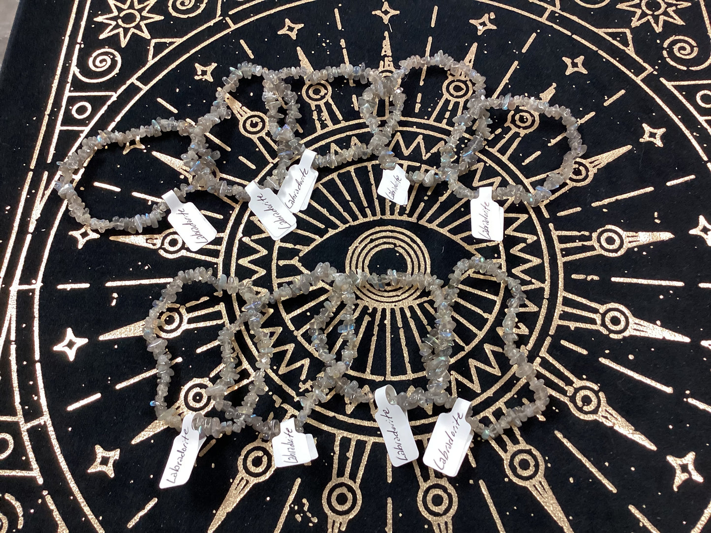 Labradorite Chip Elastic Bracelets