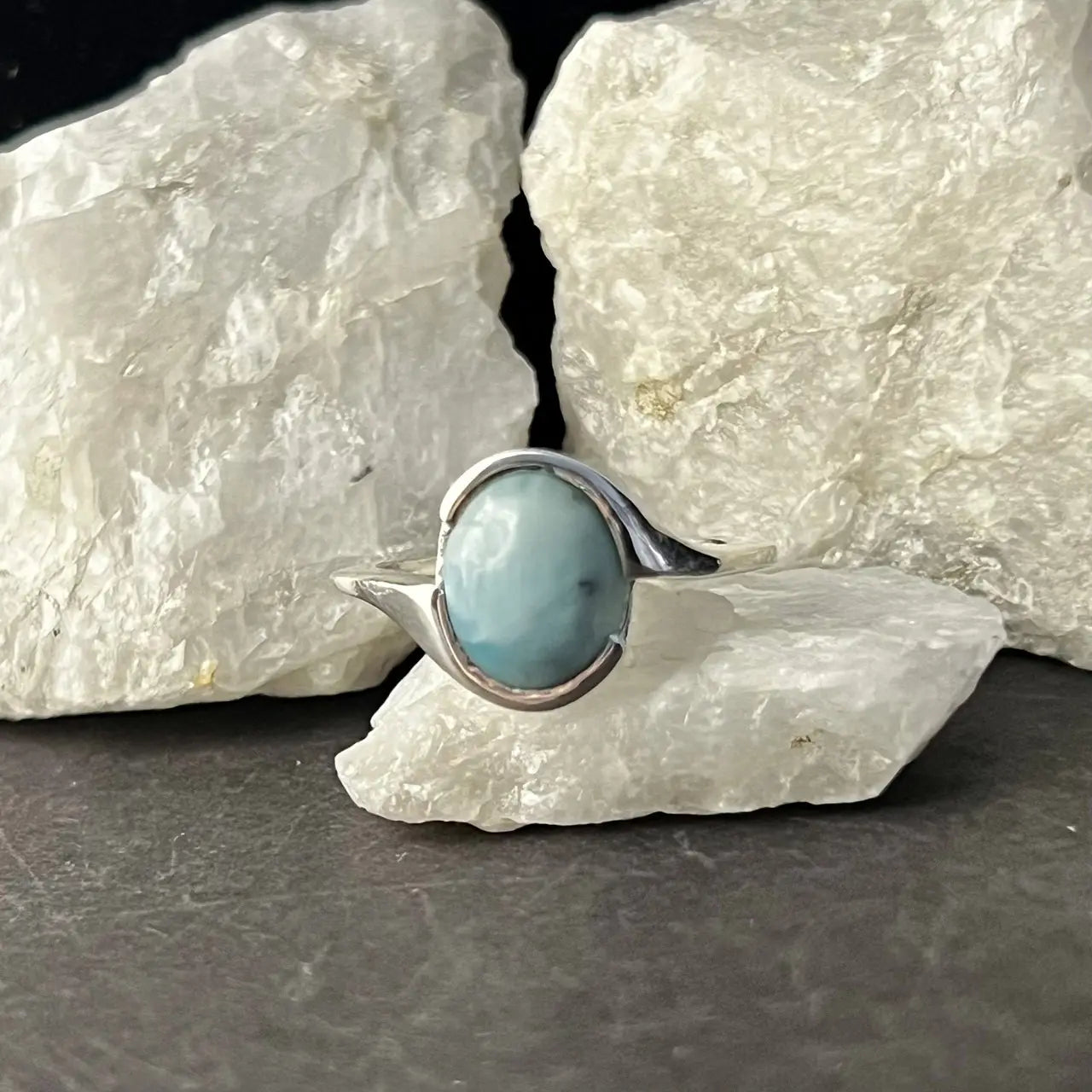 Larimar Ring Cab Twist
