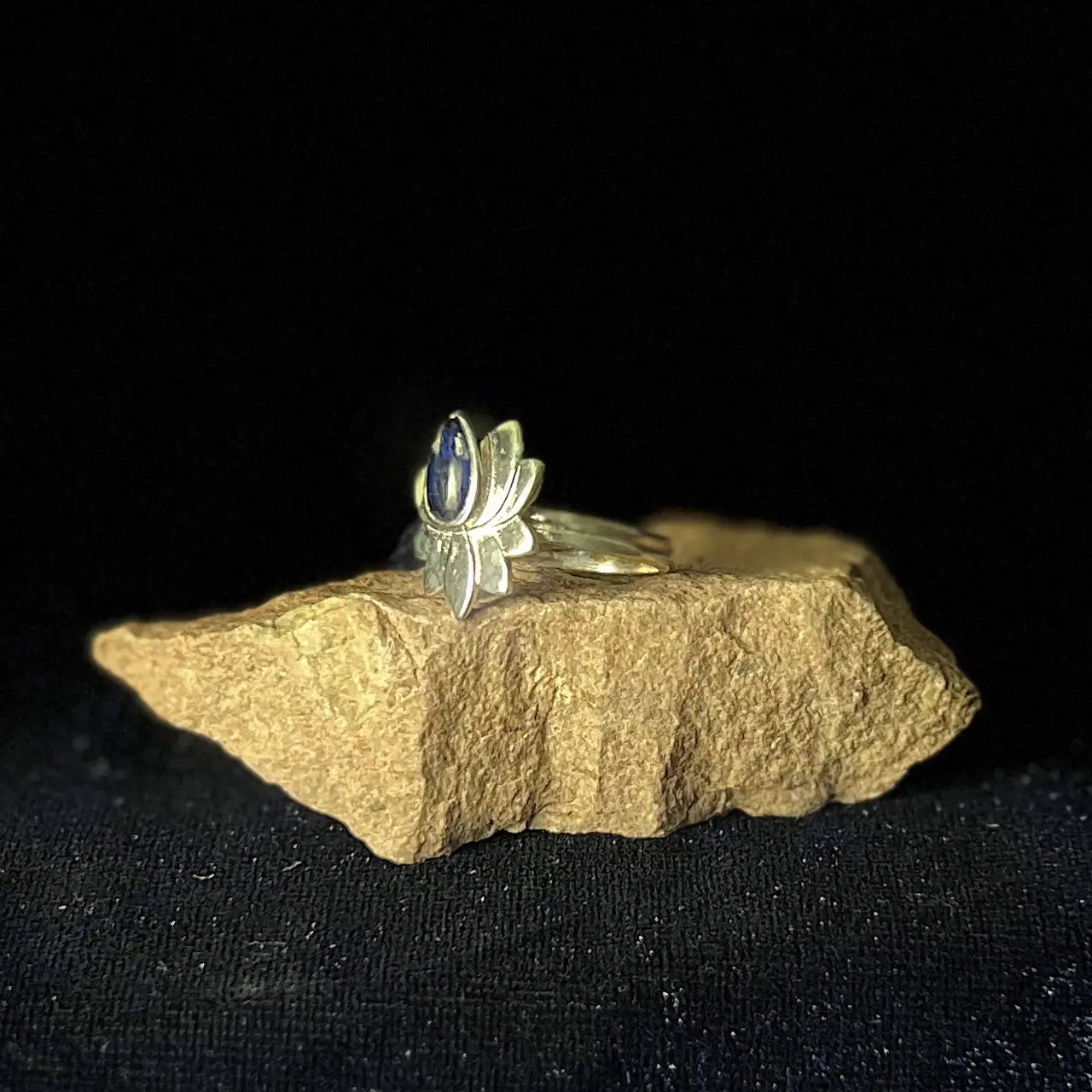 Kyanite Lotus Ring
