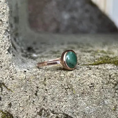 Emerald Rose Gold Ring