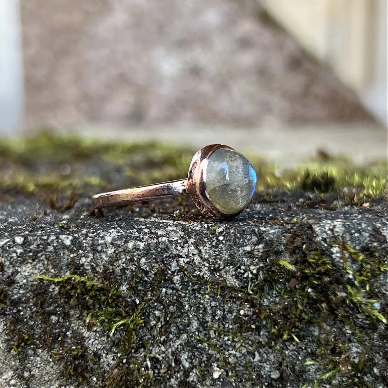 Labradorite Rose Gold Ring