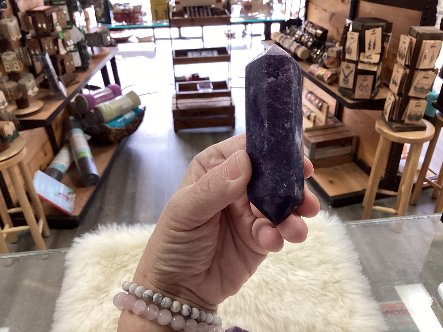 Lepidolite Double Terminated Crystal Wands