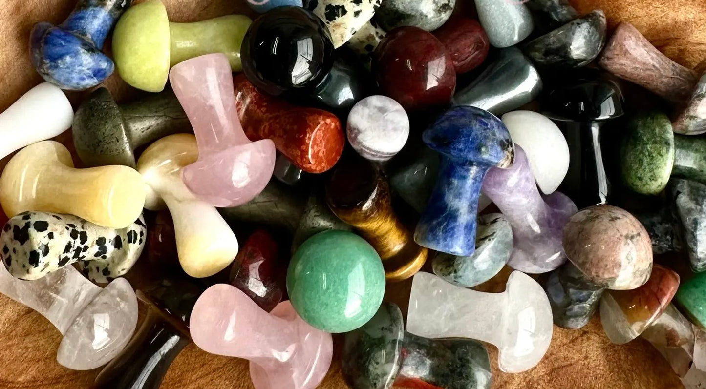 Mini Assorted Crystal Mushrooms