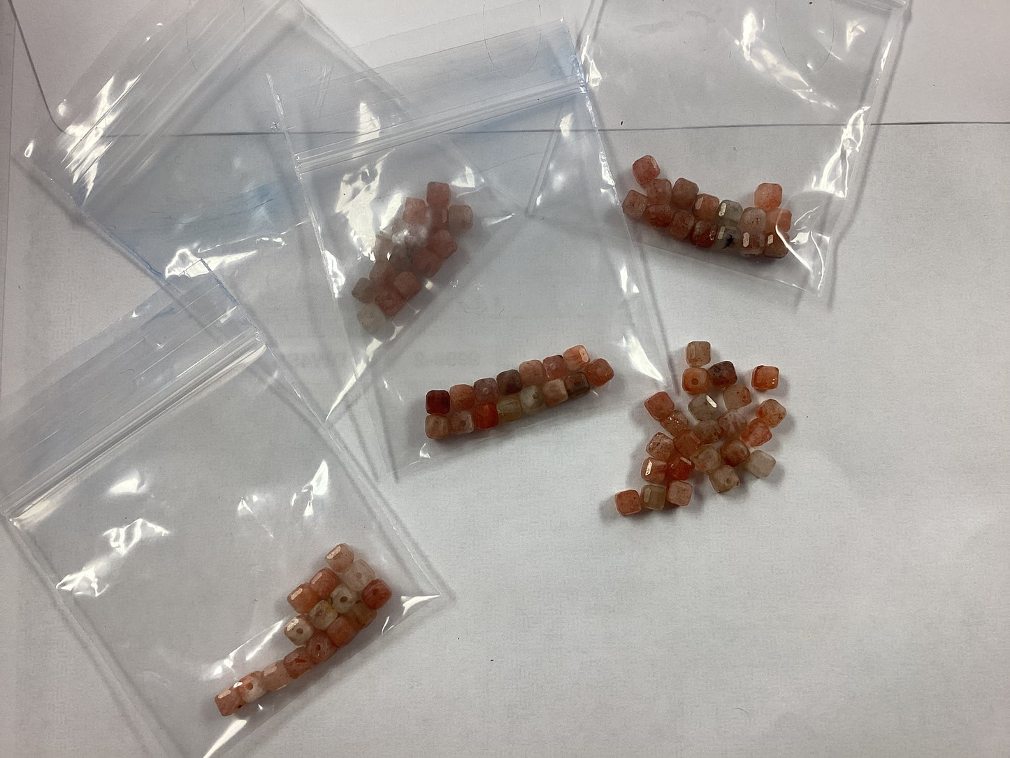 Golden Sunstone Cube Beads (4mm) for Jewelry Making