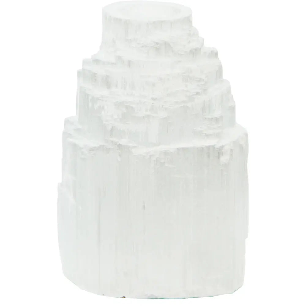 Mini Candle Holder - Iceberg White Selenite