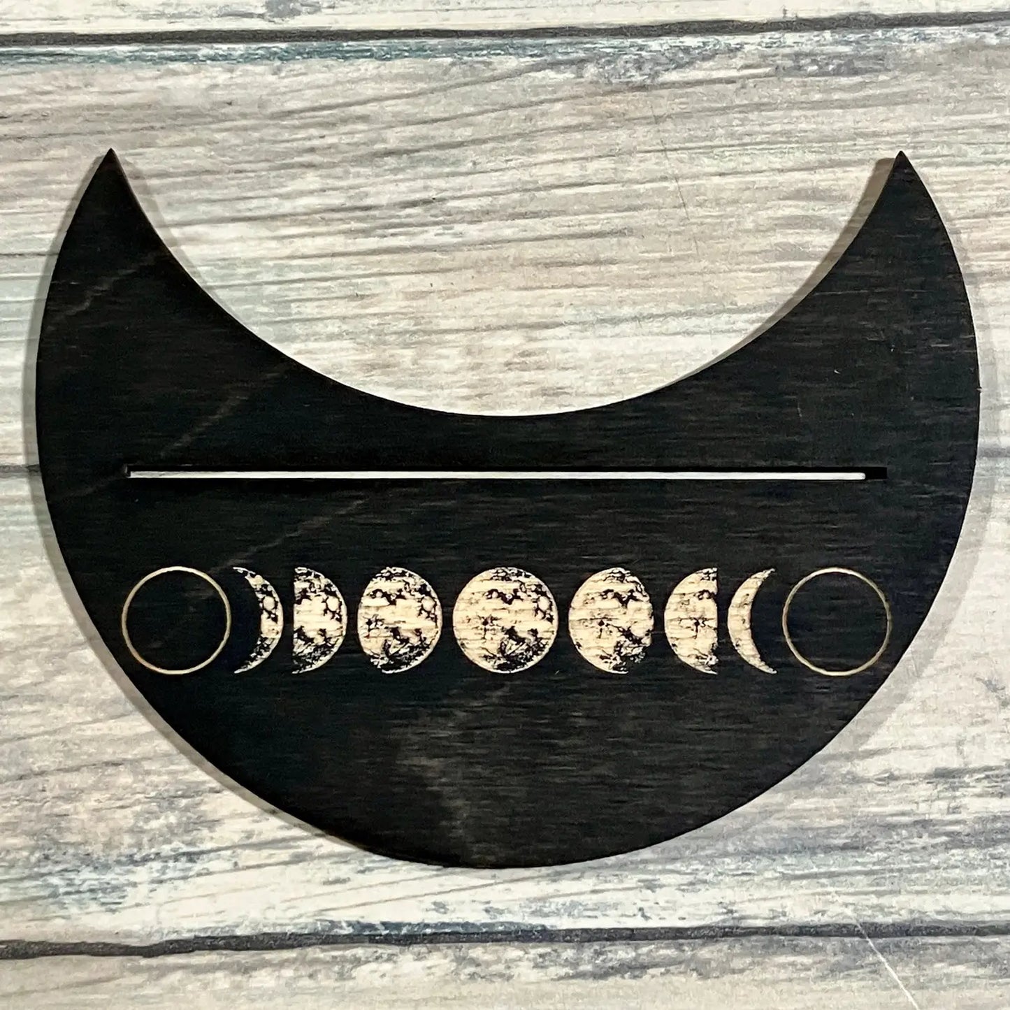 Moon Phase Tarot Card Holder - single card moon shape