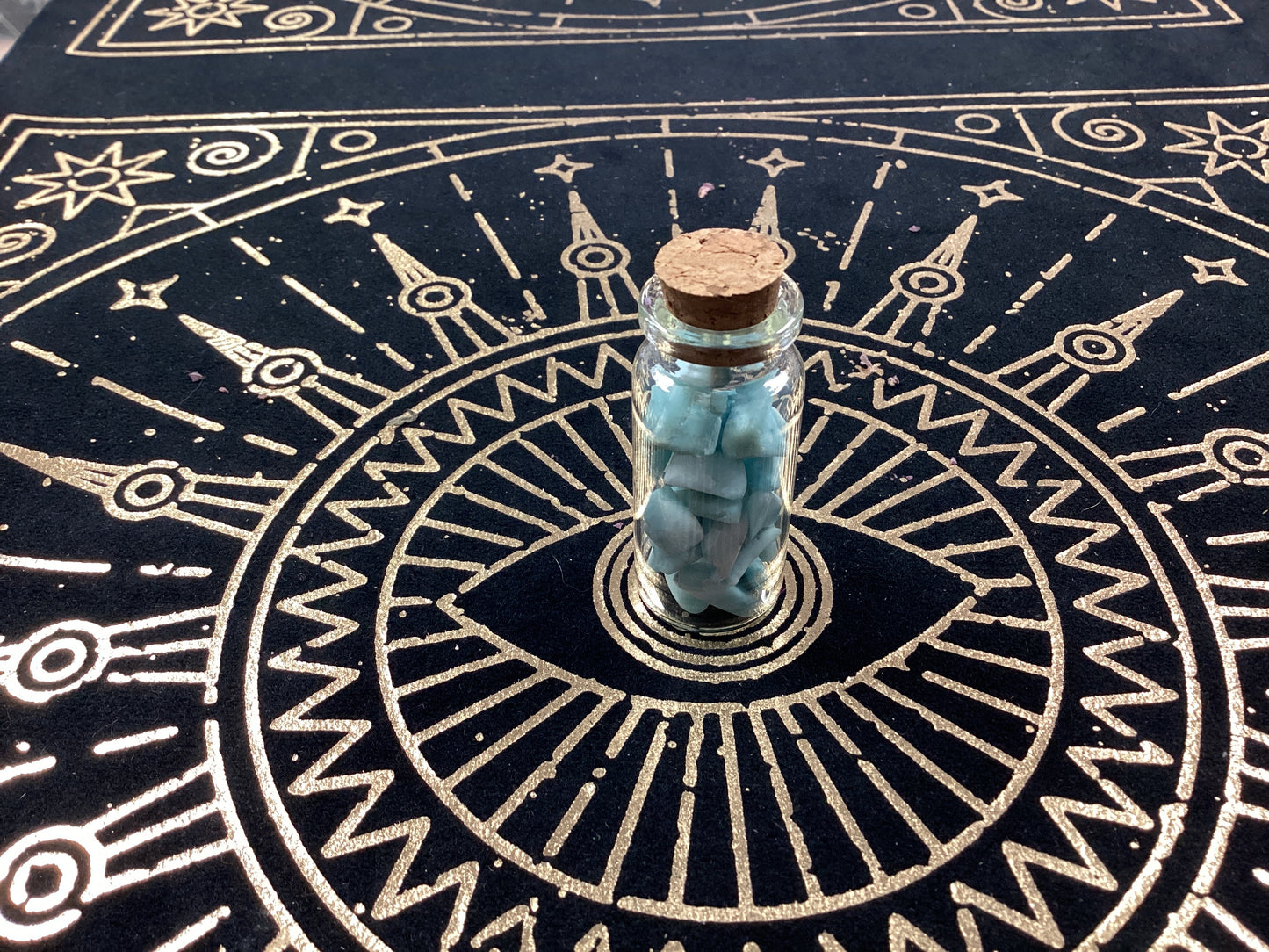Larimar Crystal Chip Bottles