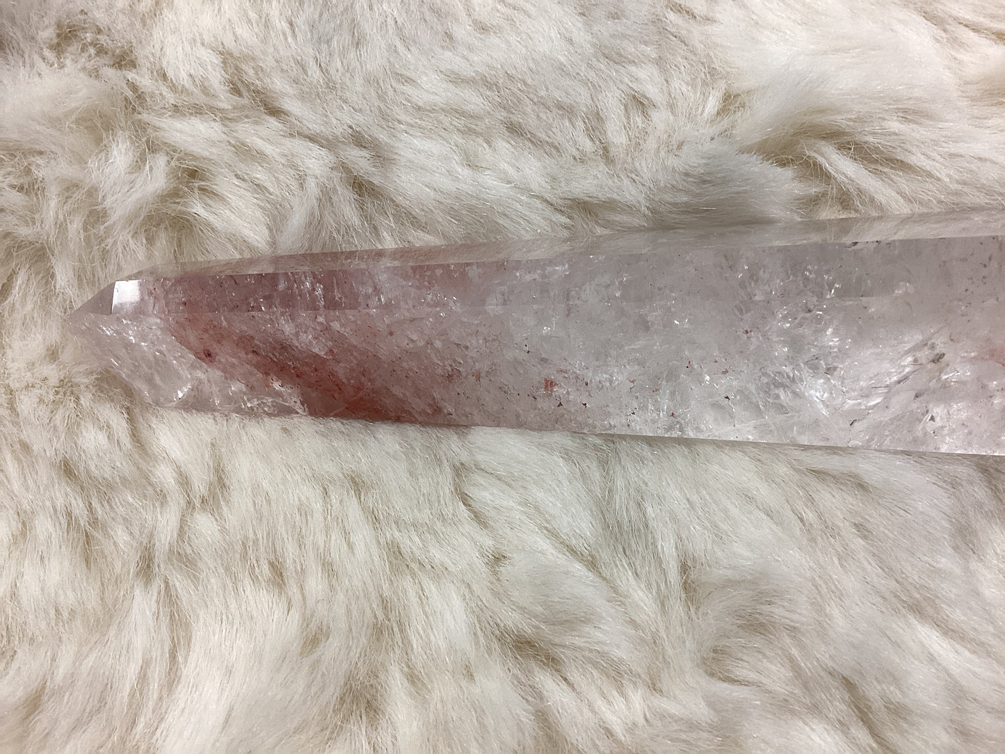 Natural Strawberry Quartz Point - Large