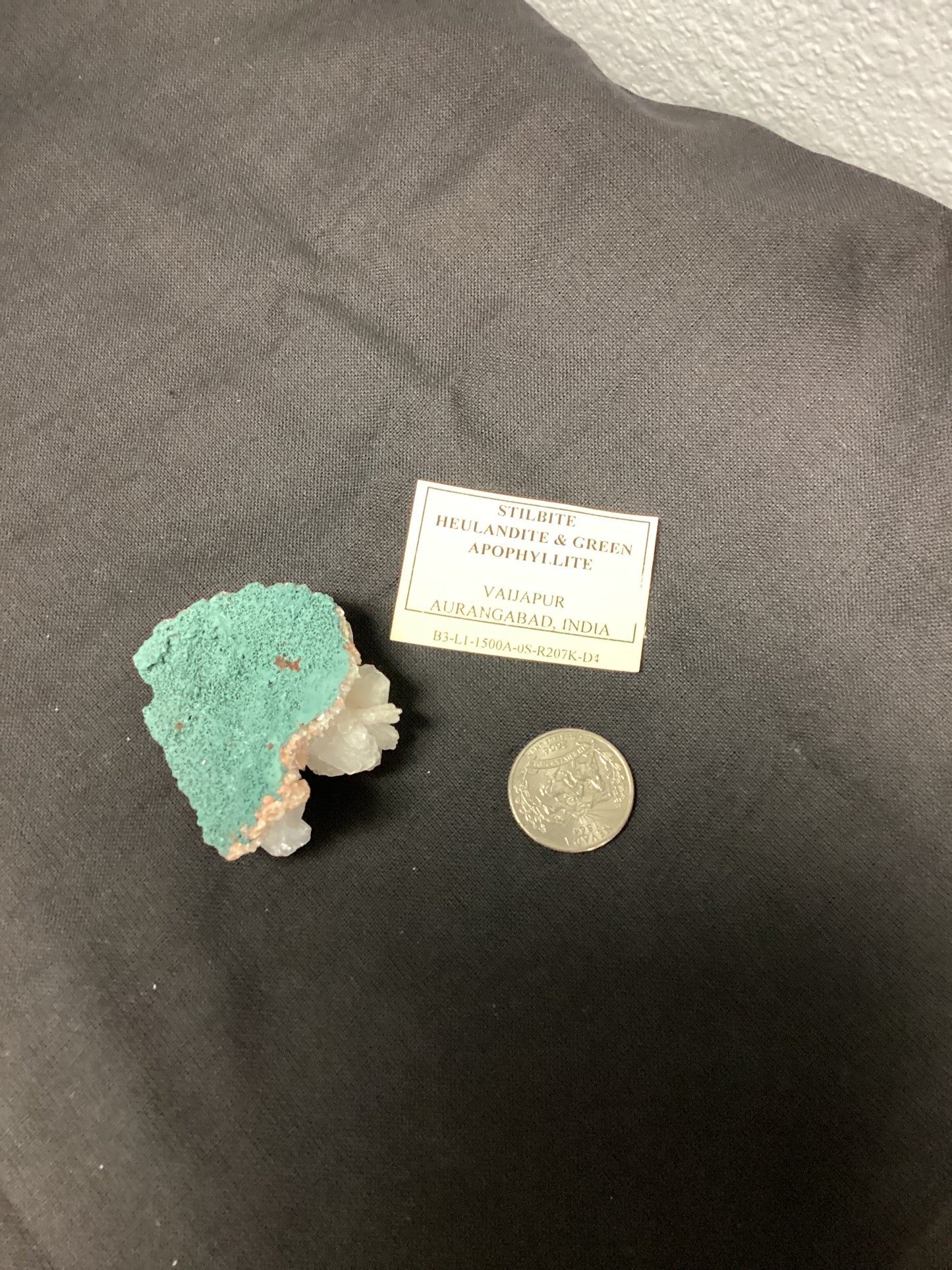 Stilbite Heulandite & Green Apophyllite Natural Crystal