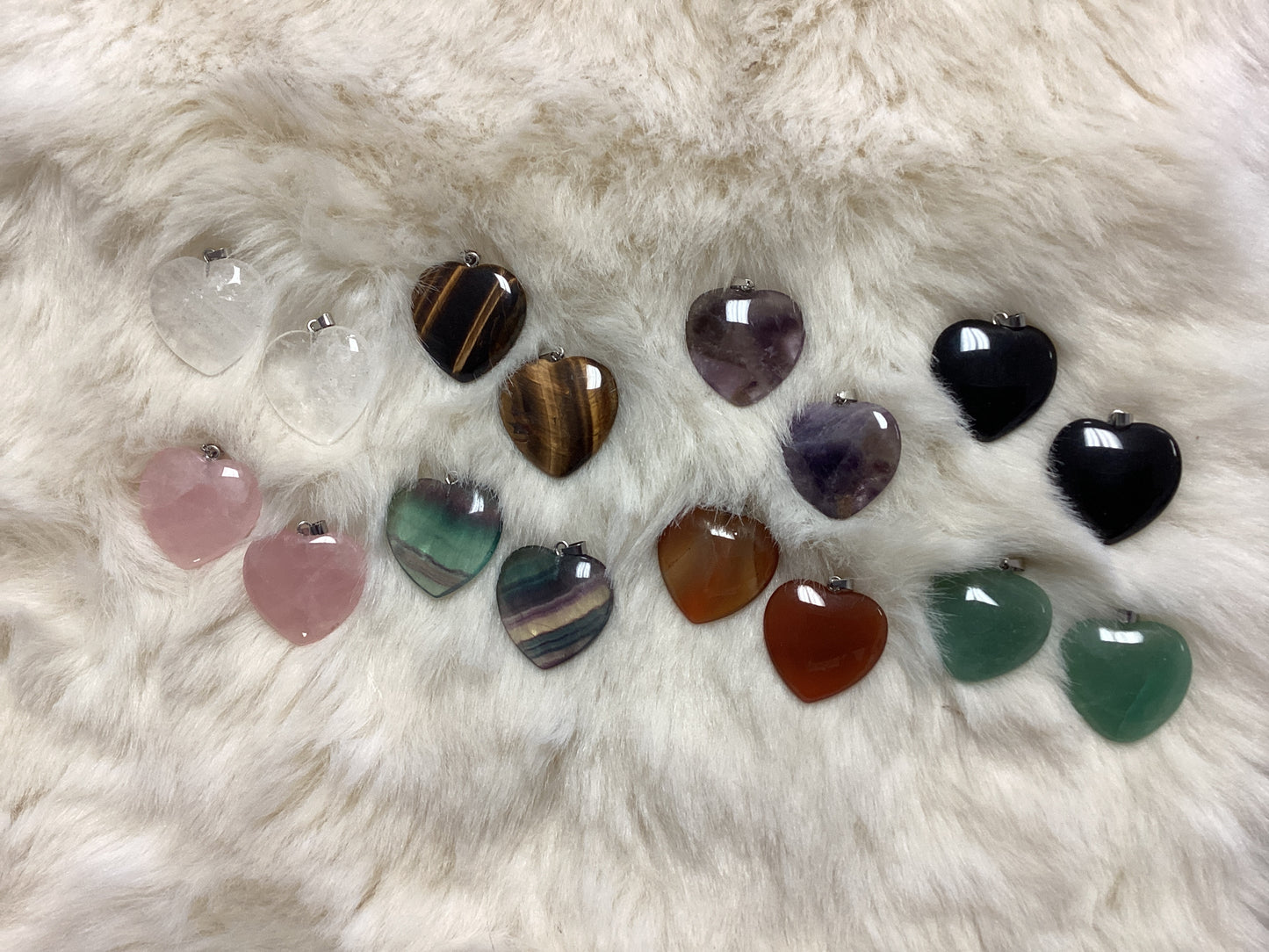 Heart Pendant - Mixed Crystals