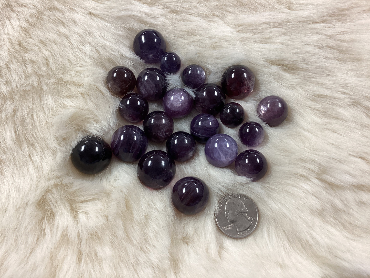 Lepidolite and Purple Mica Spheres