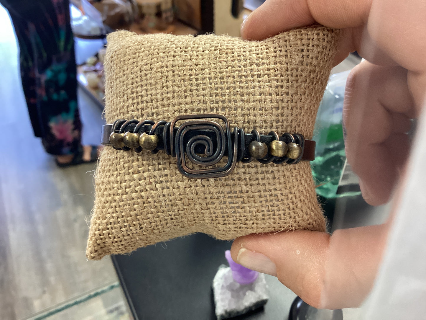 Copper brass bracelet