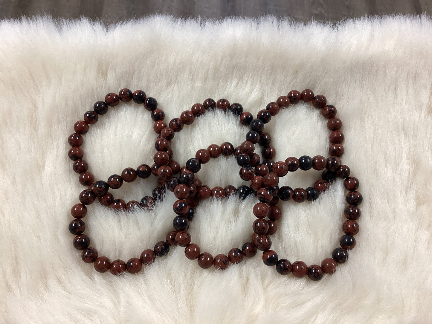 Elastic Bracelets - Mahogany Obsidian