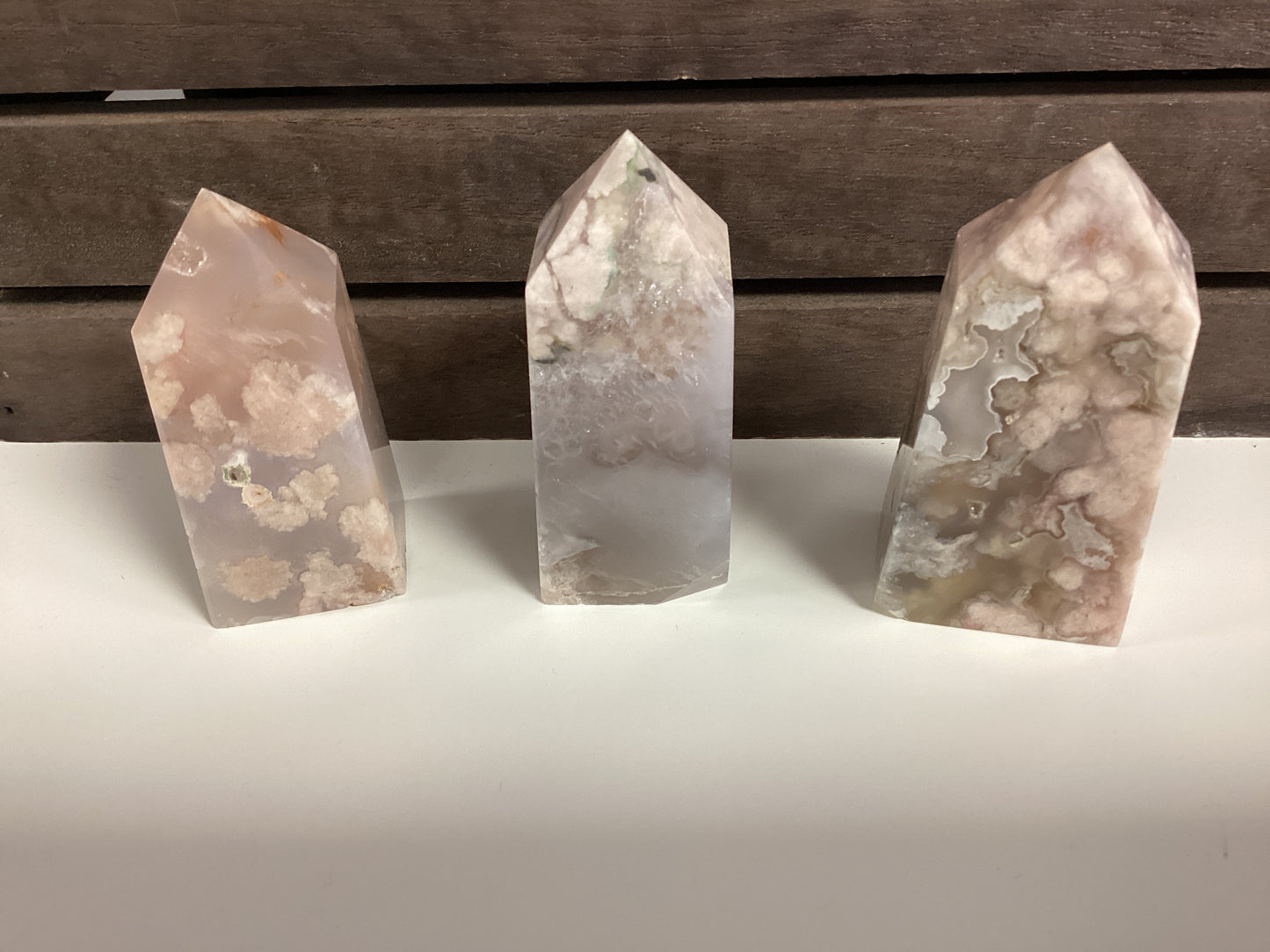 Flower Agate Obelisk Towers - Small