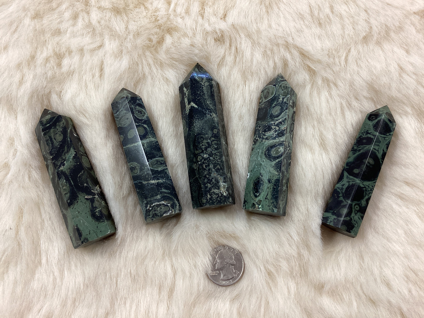 Kambaba “Crocodile” Jasper Obelisk Tower Point