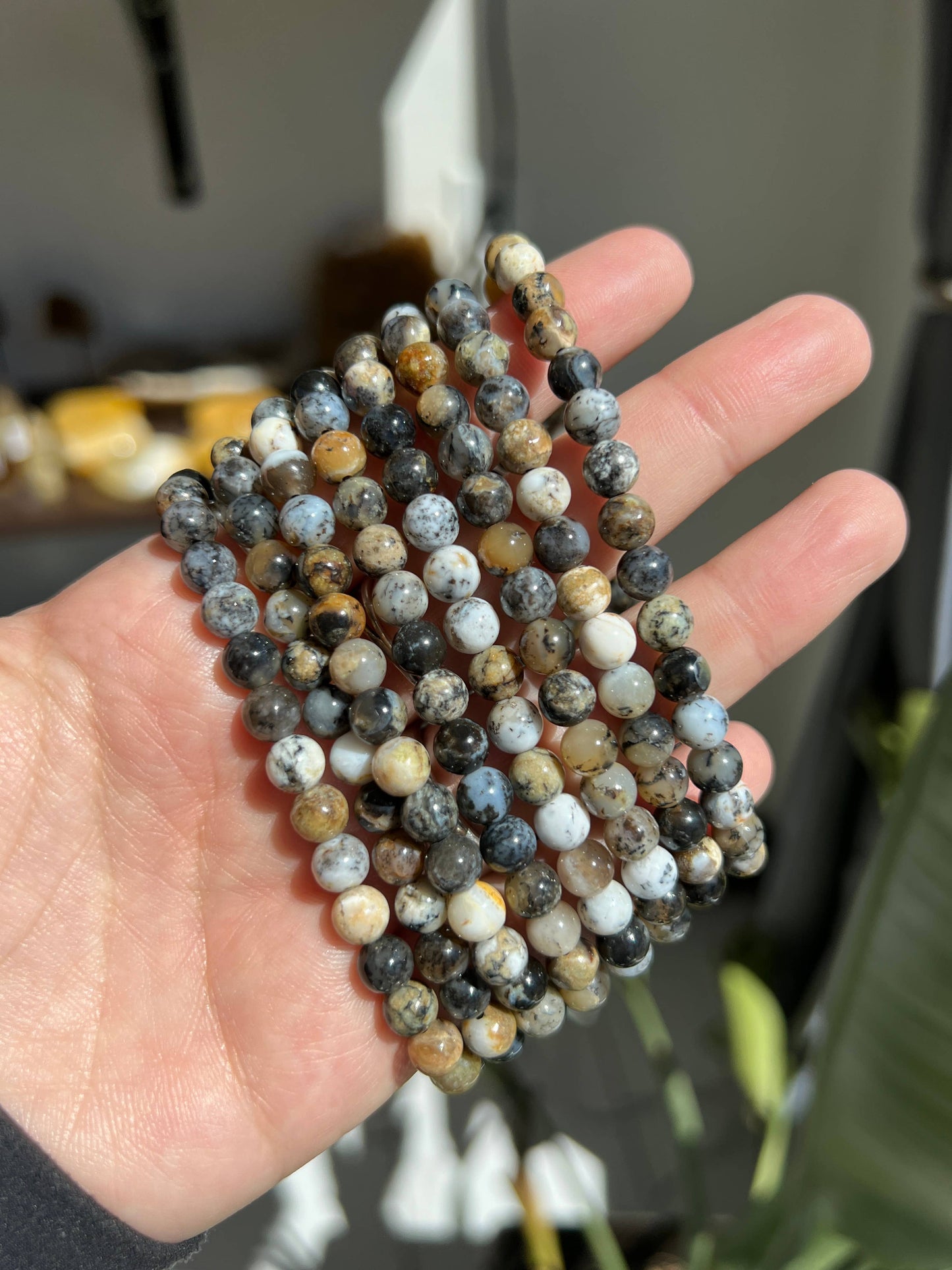 Elastic Bracelets - Dendritic Opal