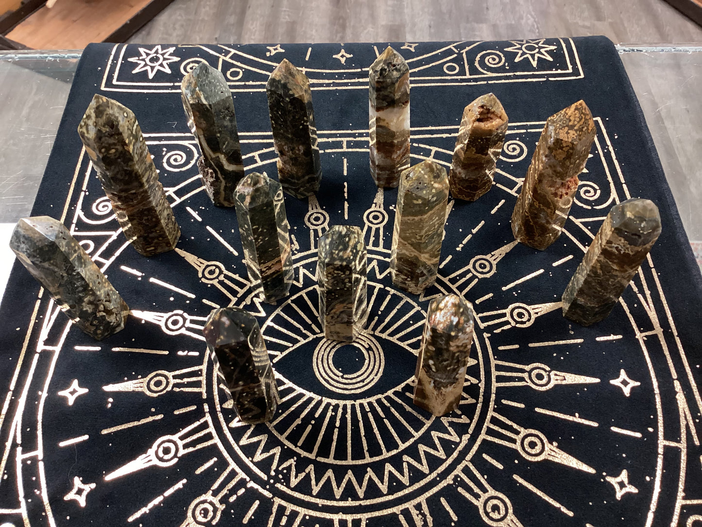 Ocean Jasper Obelisk Tower Point Crystal