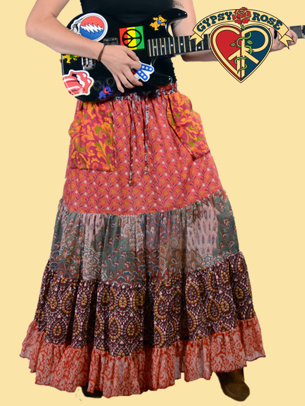 Gypsy Rose - Kind Roots Printed 4 Tier Twirl Skirt