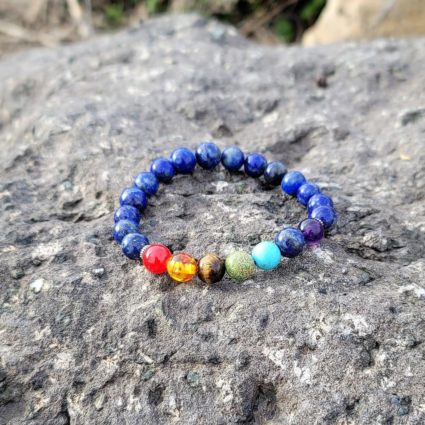 Elastic Bracelets - Lapis Lazuli 7 Chakra Bracelet