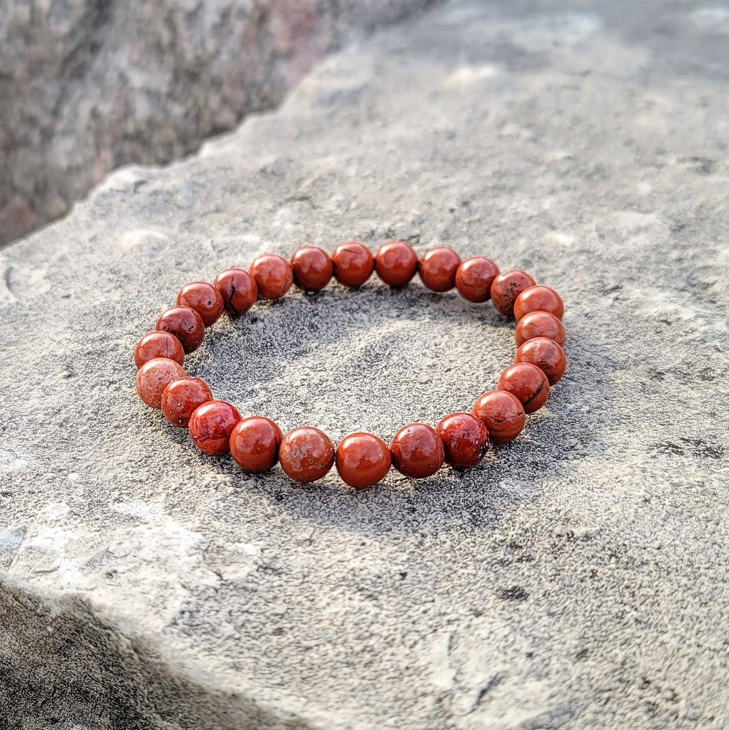 Elastic Bracelet - Red Jasper
