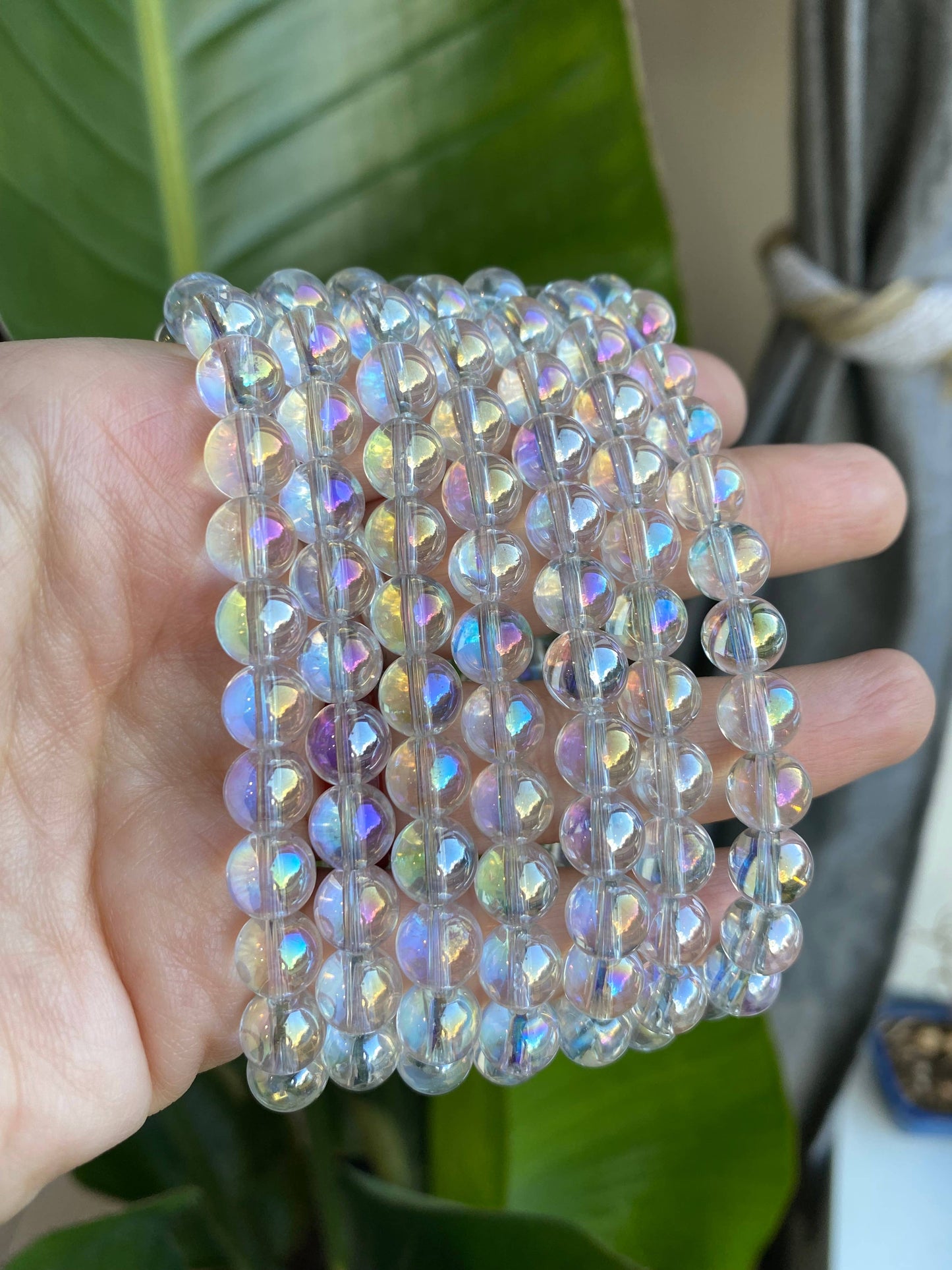 Elastic Bracelets - Angel Aura Quartz