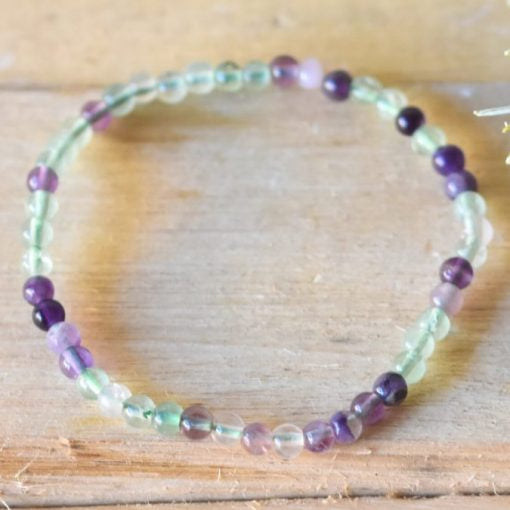 Elastic Bracelets - Rainbow Fluorite