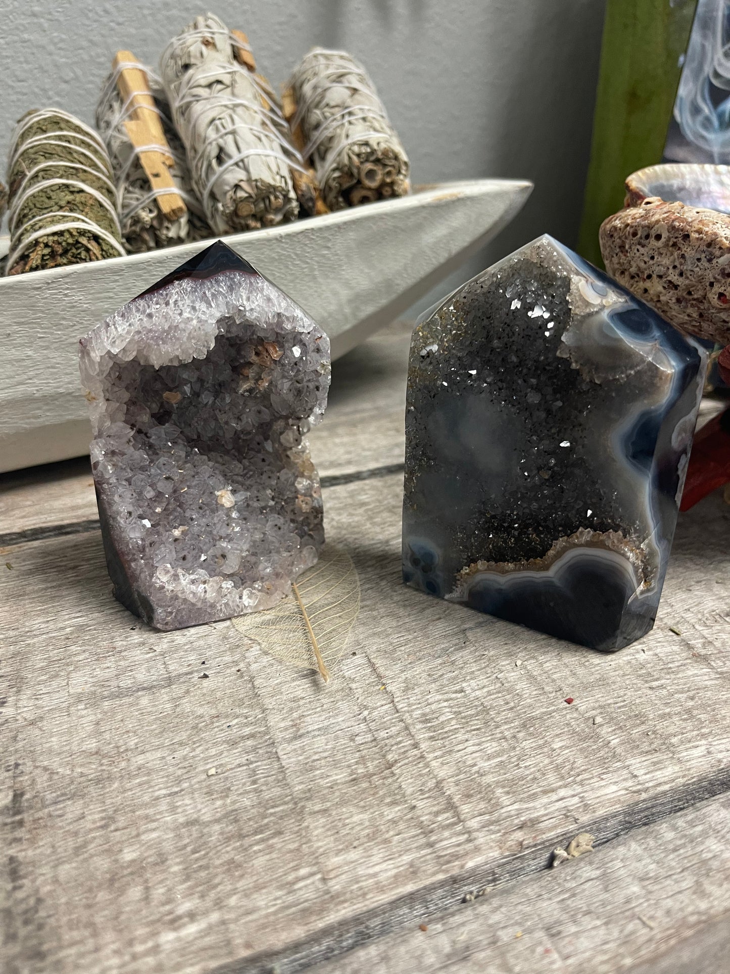 Druzy Agate Tower