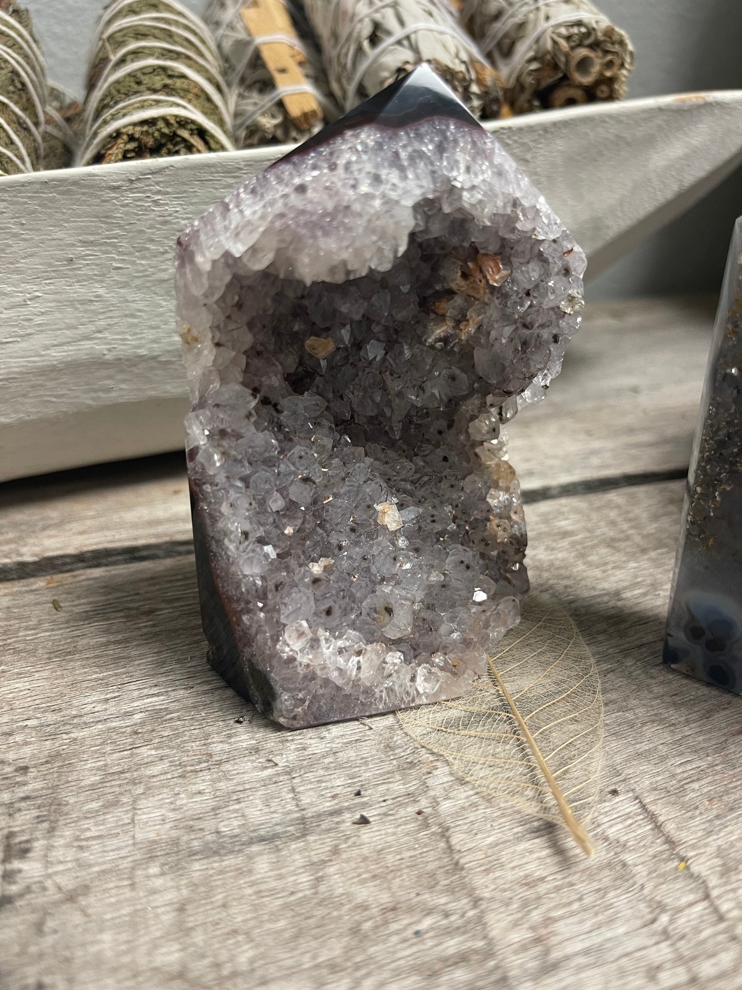Druzy Agate Tower