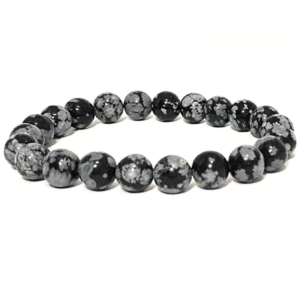 Elastic Bracelet - Snowflake Obsidian