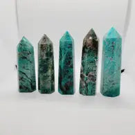 Amazonite w/smoky crystal point tower healing 50-69g