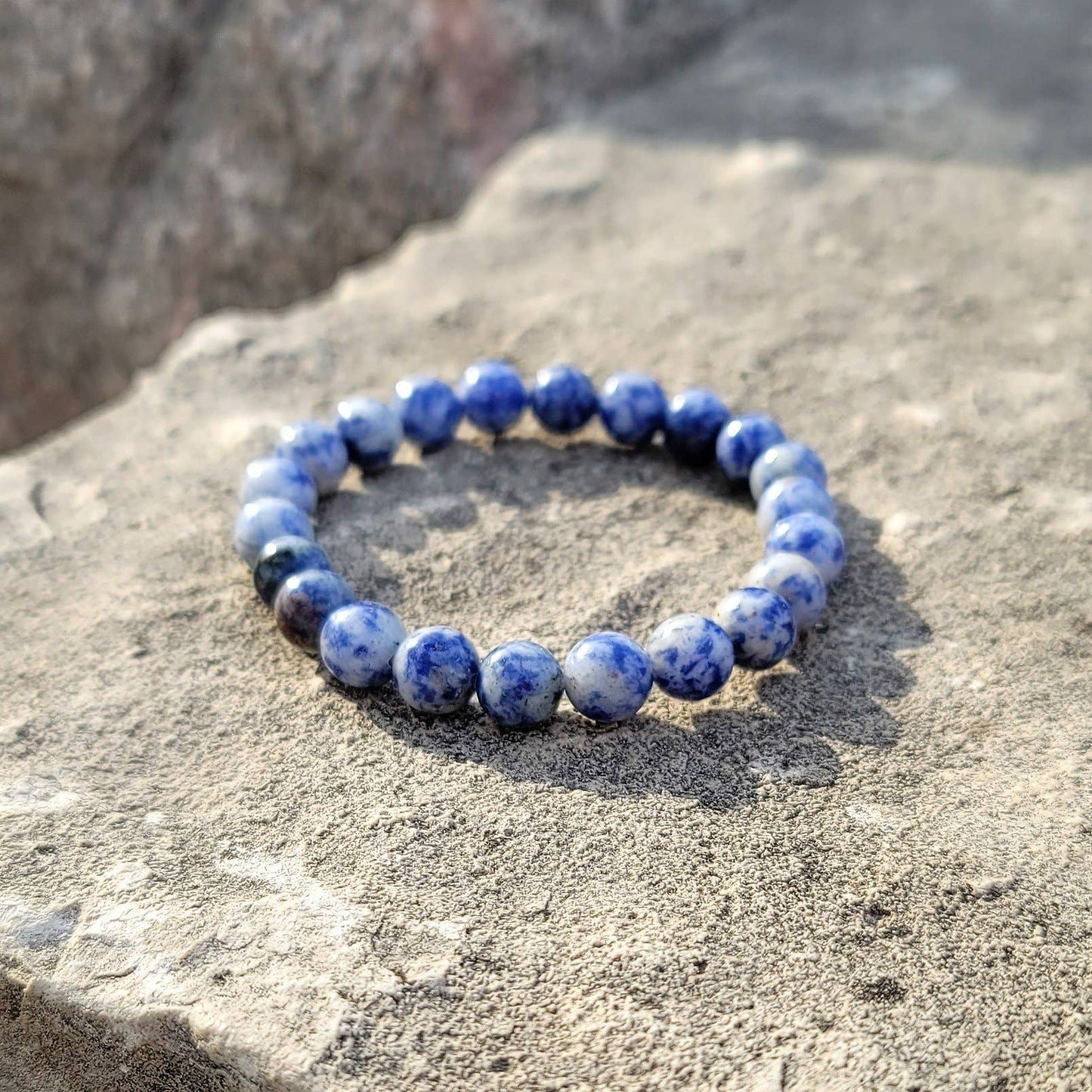 Elastic Bracelets - Blue Spot Jasper