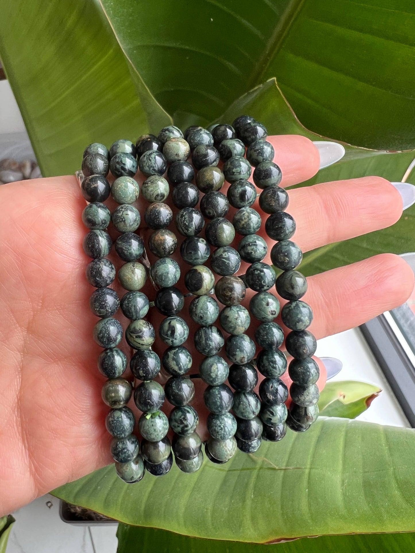 Elastic Bracelets - Kambaba Jasper