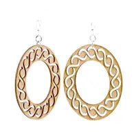 Intertwined Oval Bamboo Earrings