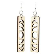 Lunar eclipse wood earrings