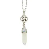 Inner faith Opal stone celtic knot necklace