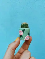 Sage rosey mini planter