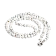 108 Bead Mala - White Howlite