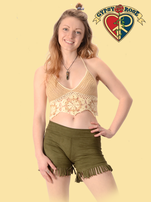 Mandala Momma Two Tone Crochet Halter Top