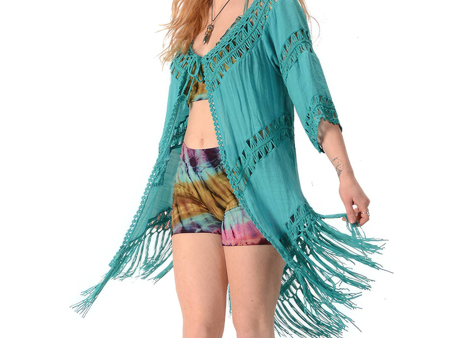 For Your Love Crochet Fringed Cardigan