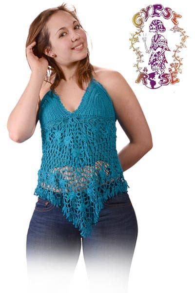 Summer of Love Crochet Halter Blouse