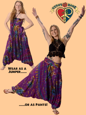 Lady Madonna Tie Dye Viscose Funky Style Harem Pants
