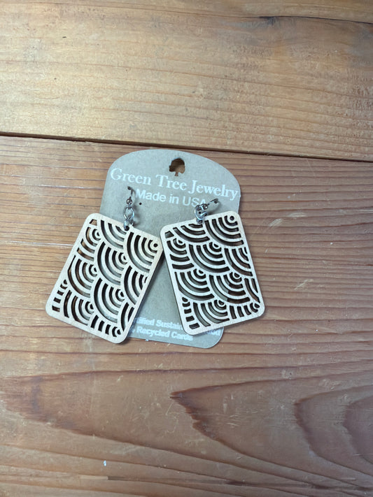 square cutout earring