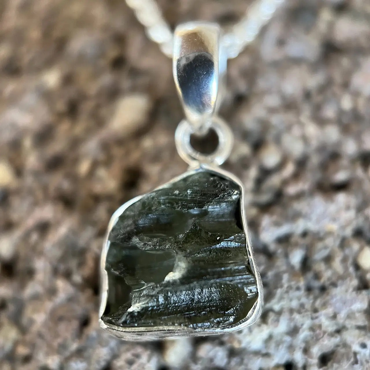 Moldavite Pendant - Large