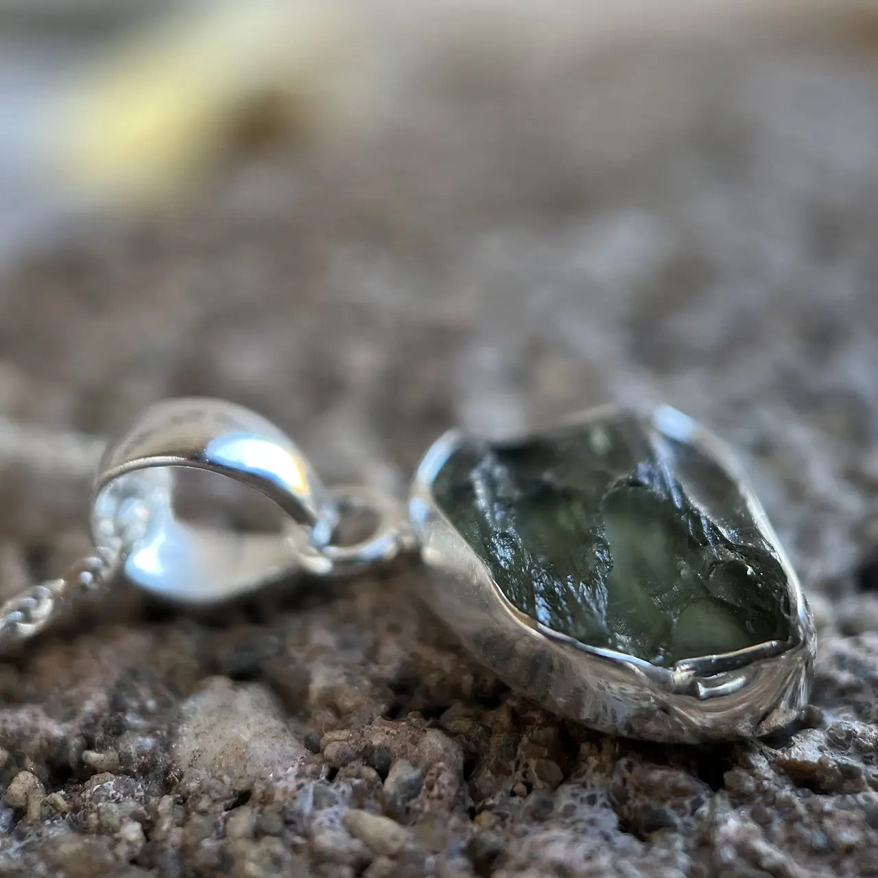 Moldavite Pendant - Large