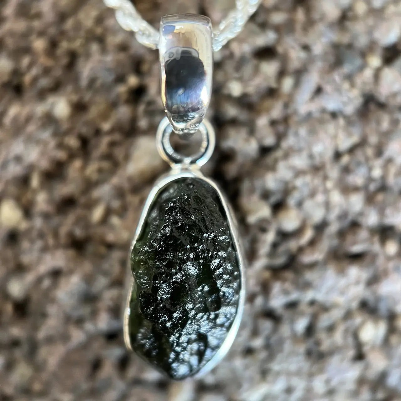 Moldavite Pendant - Medium
