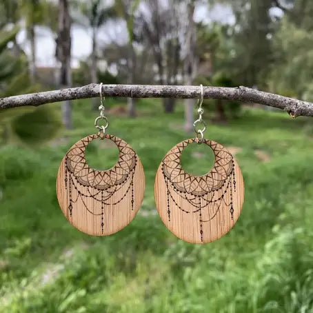 Dreamcatcher Bamboo Earrings