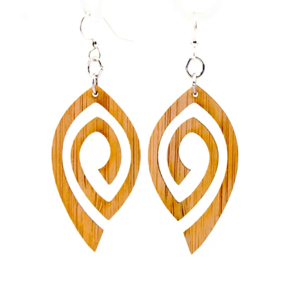 Spiral Eye Bamboo Earrings