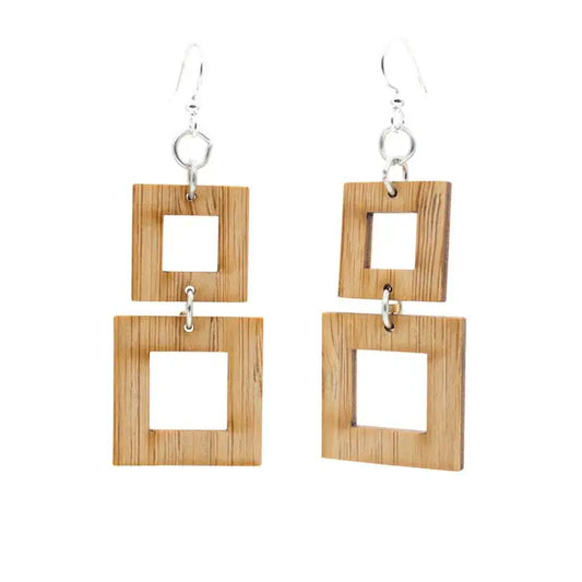 Square Bamboo Earrings